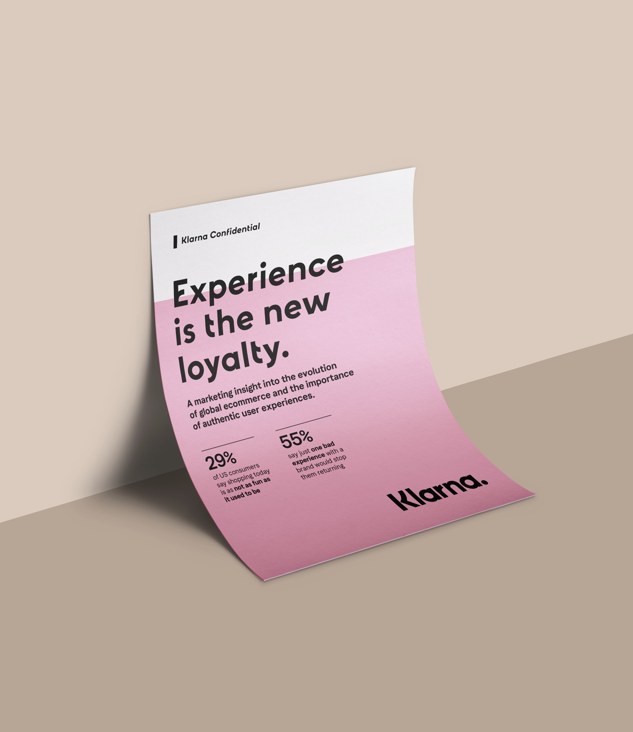 Klarna omslagsdesign konfidentialitetsrapport