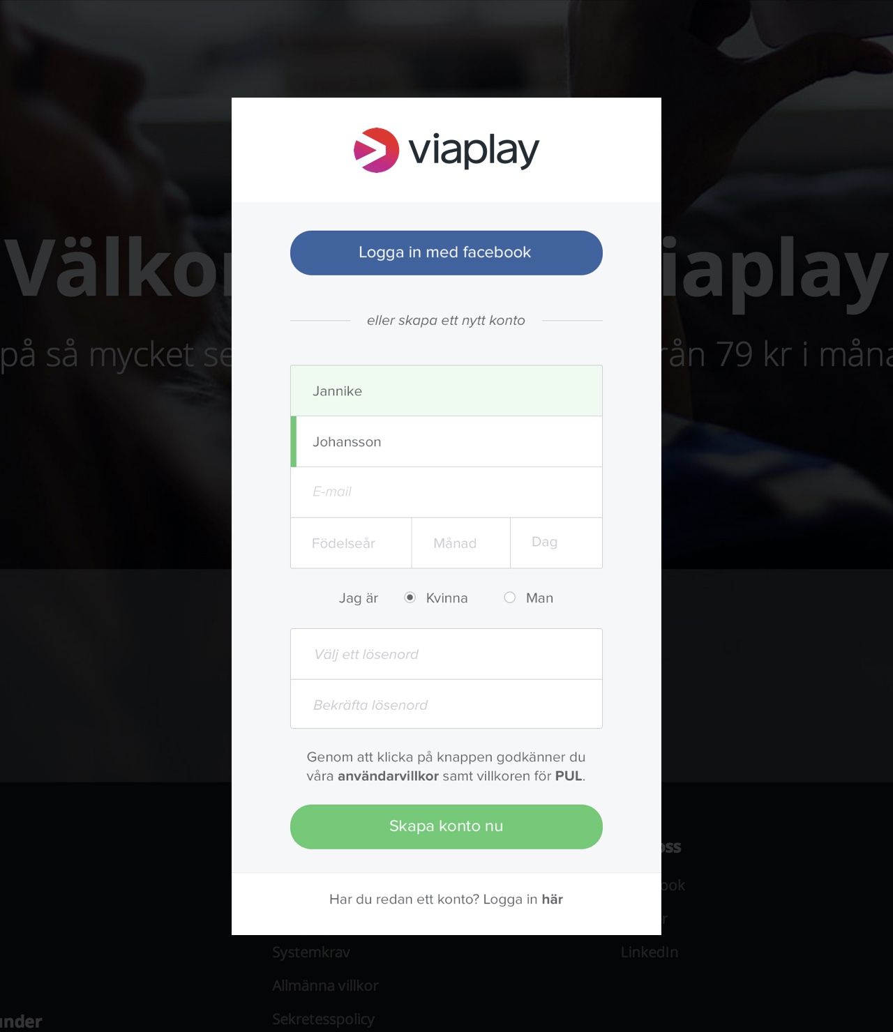 MTGx single sign on design viaplay