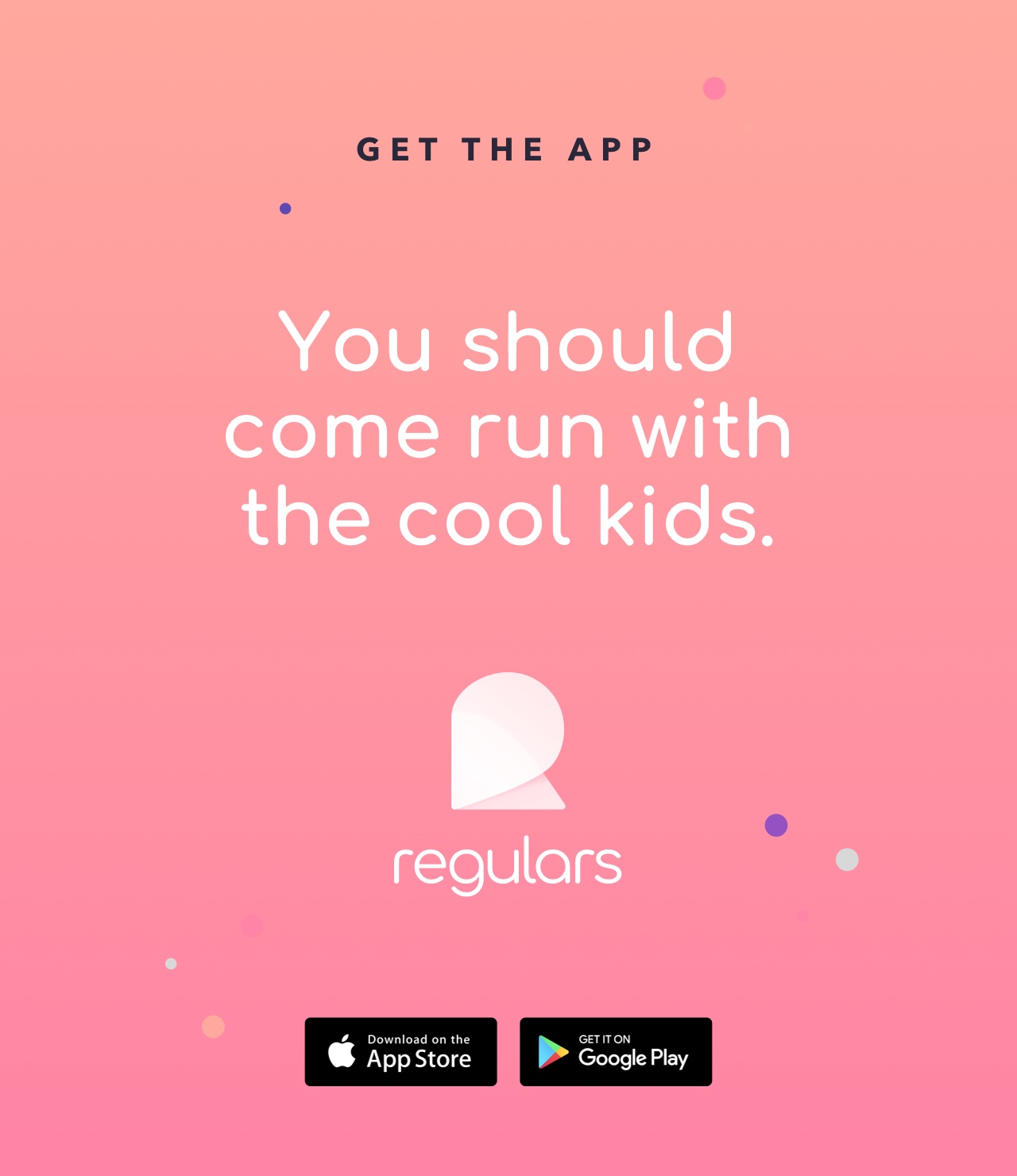 Regulars app marknadsföringsmaterial